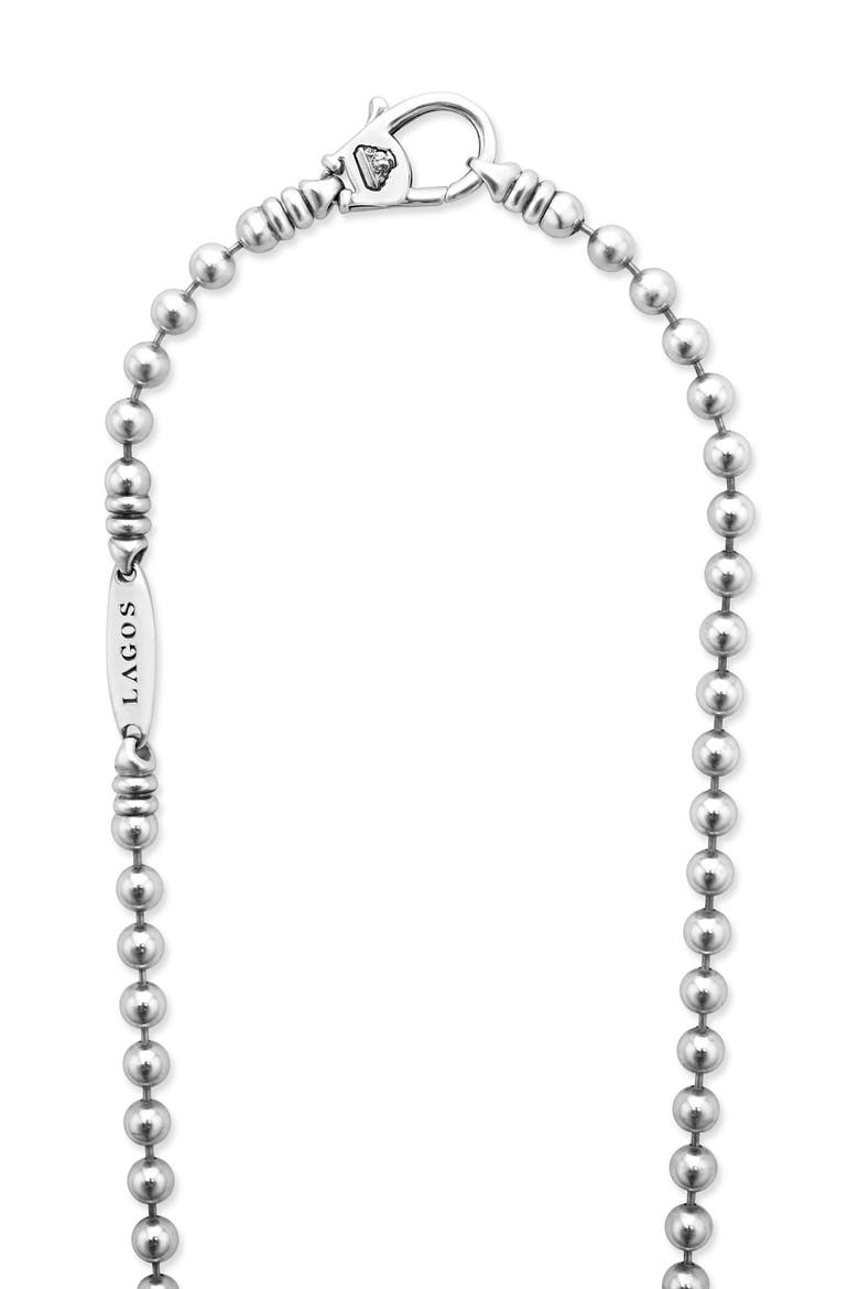Men's Anthem Ball Chain Necklace, Alternate, color, SILVER