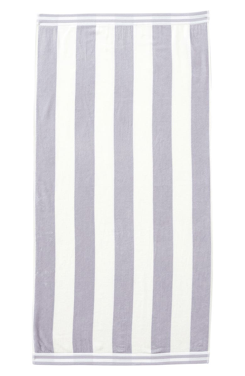 Woven & Weft Stripe Beach Towel, Main, color, Lavender Purple