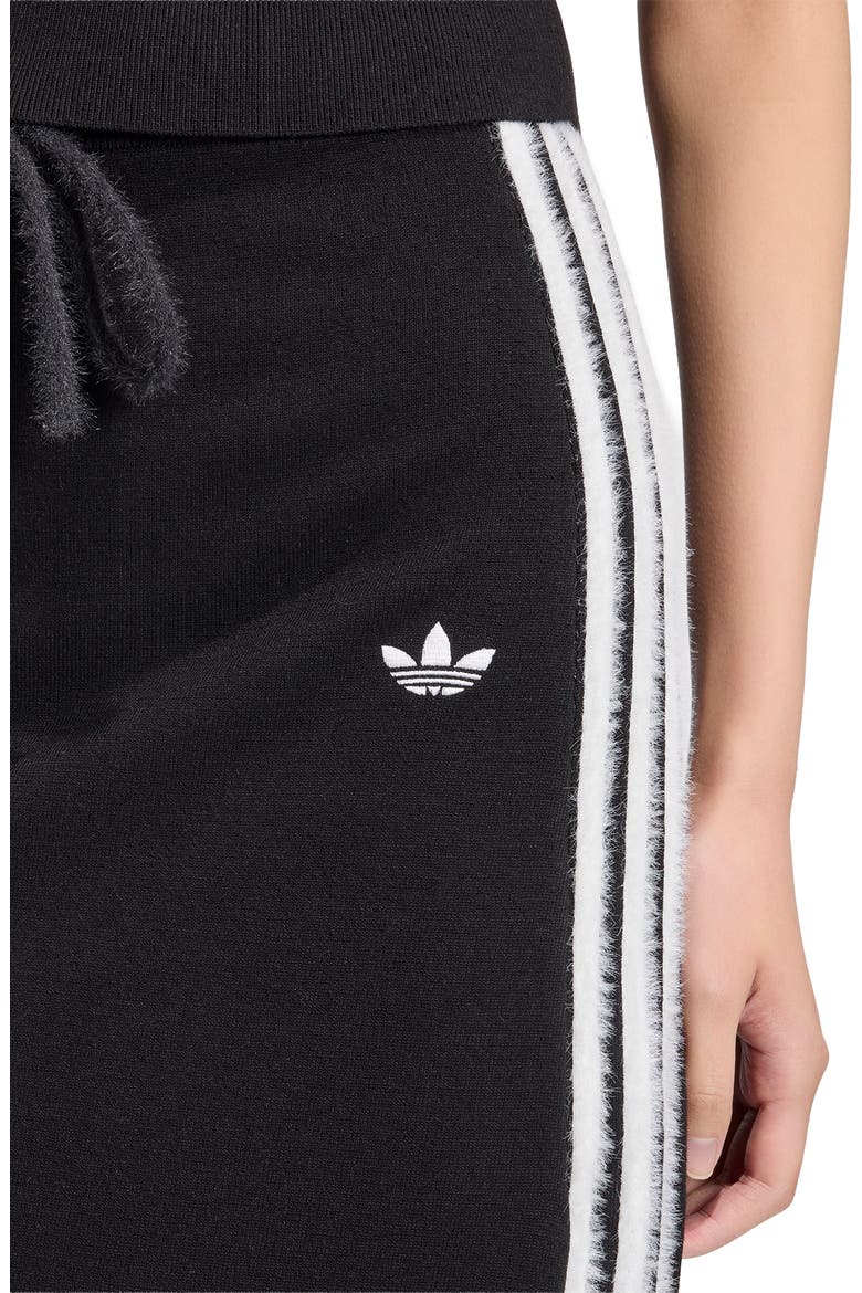 Three-Stripe Knit Midi Skirt, Alternate, color, BLACK/ WHITE