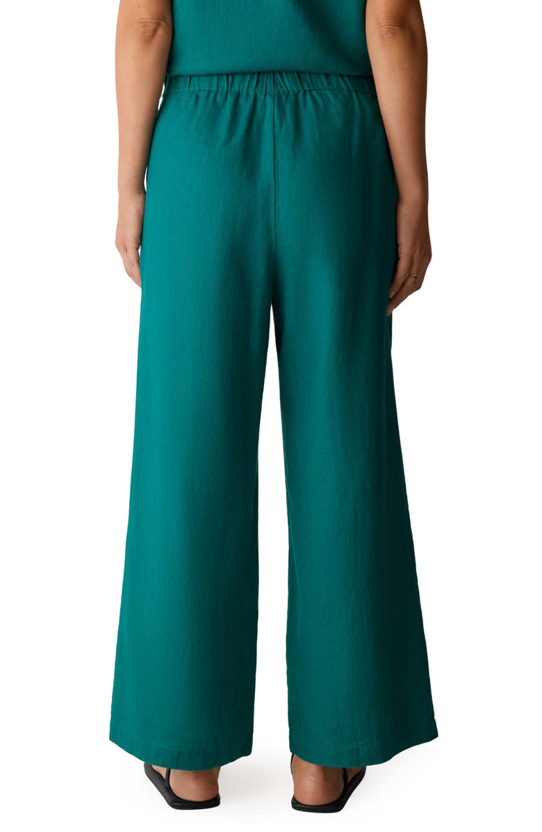 Eileen Fisher Linen Wide Leg Pants, Alternate, color, 