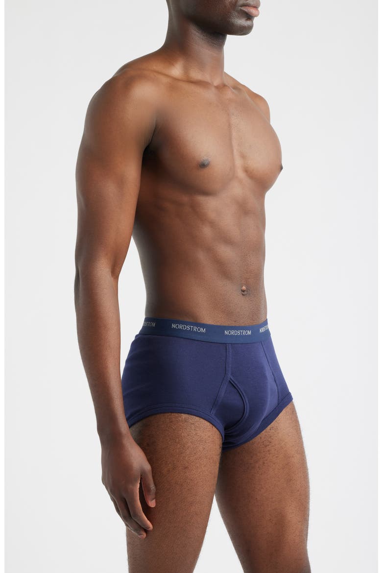 4-Pack Supima® Cotton Briefs, Alternate, color, NAVY DUSK