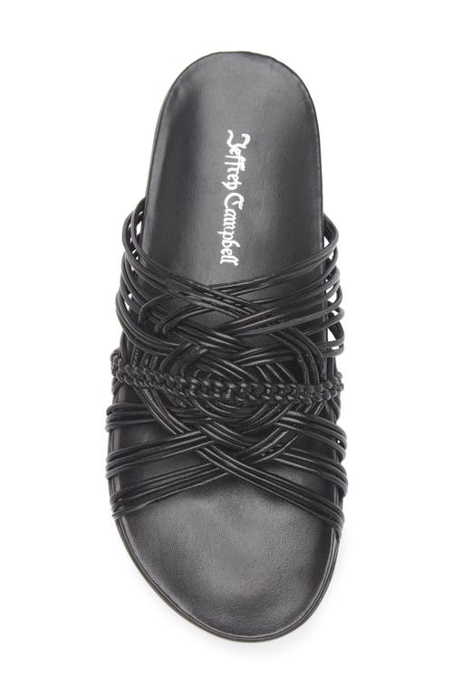Jeffrey Campbell Intwined Slide Sandal In Black