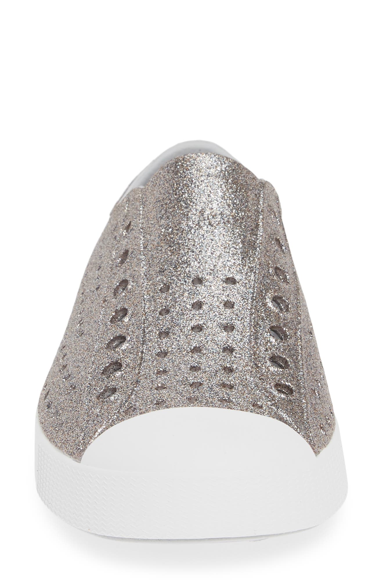 Native Shoes Jefferson Glitter Water Friendly Sneaker, Alternate, color, Mtlblng/Shlwht