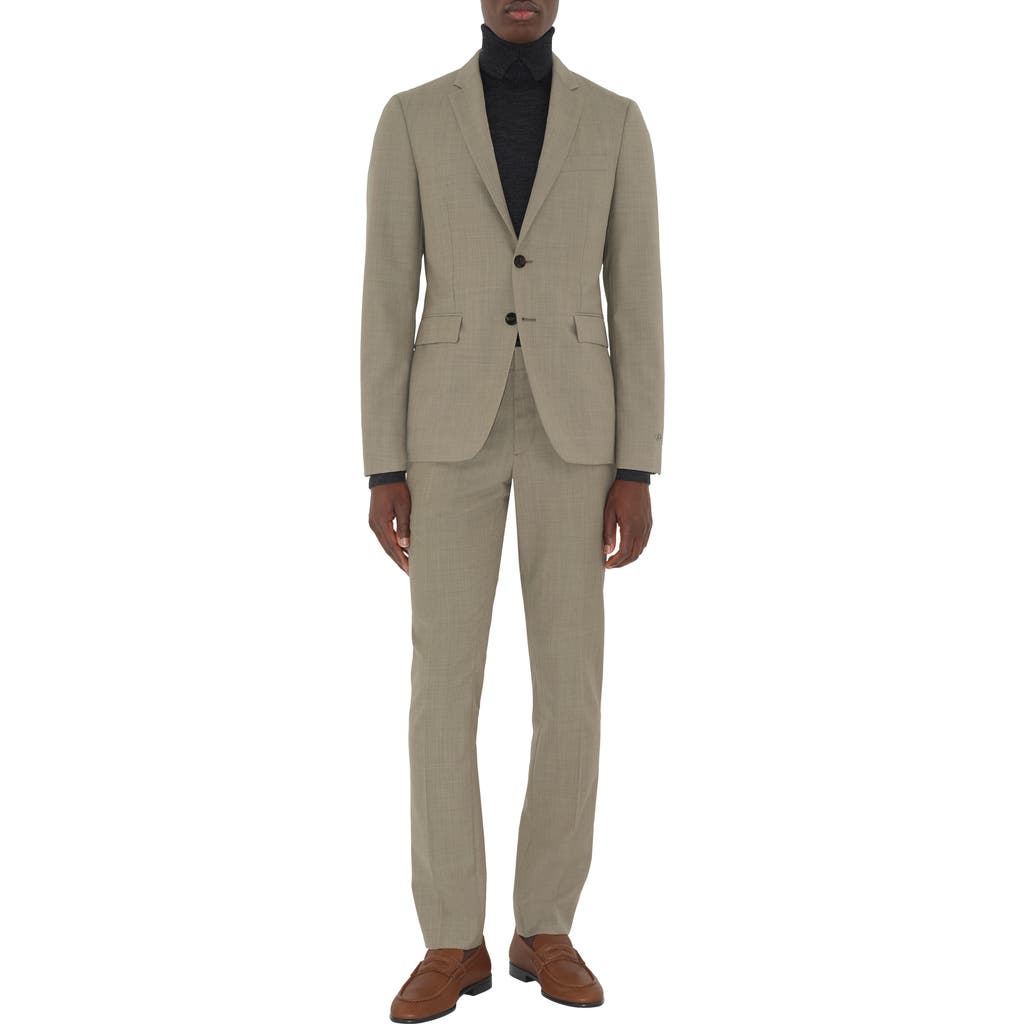 Burberry Wool Tailored Jacket In Gray