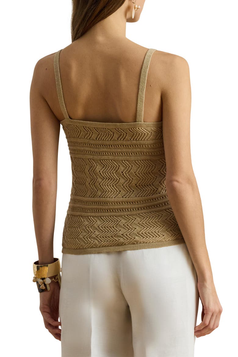 Mixed Stitch Linen & Cotton Sweater Tank, Alternate, color, BIRCH BEIGE