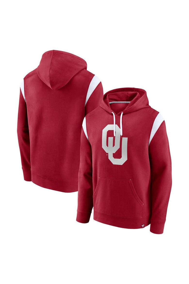 Men's Fanatics Branded Crimson Oklahoma Sooners Gym Rat Pullover Hoodie, Main, color, Crimson
