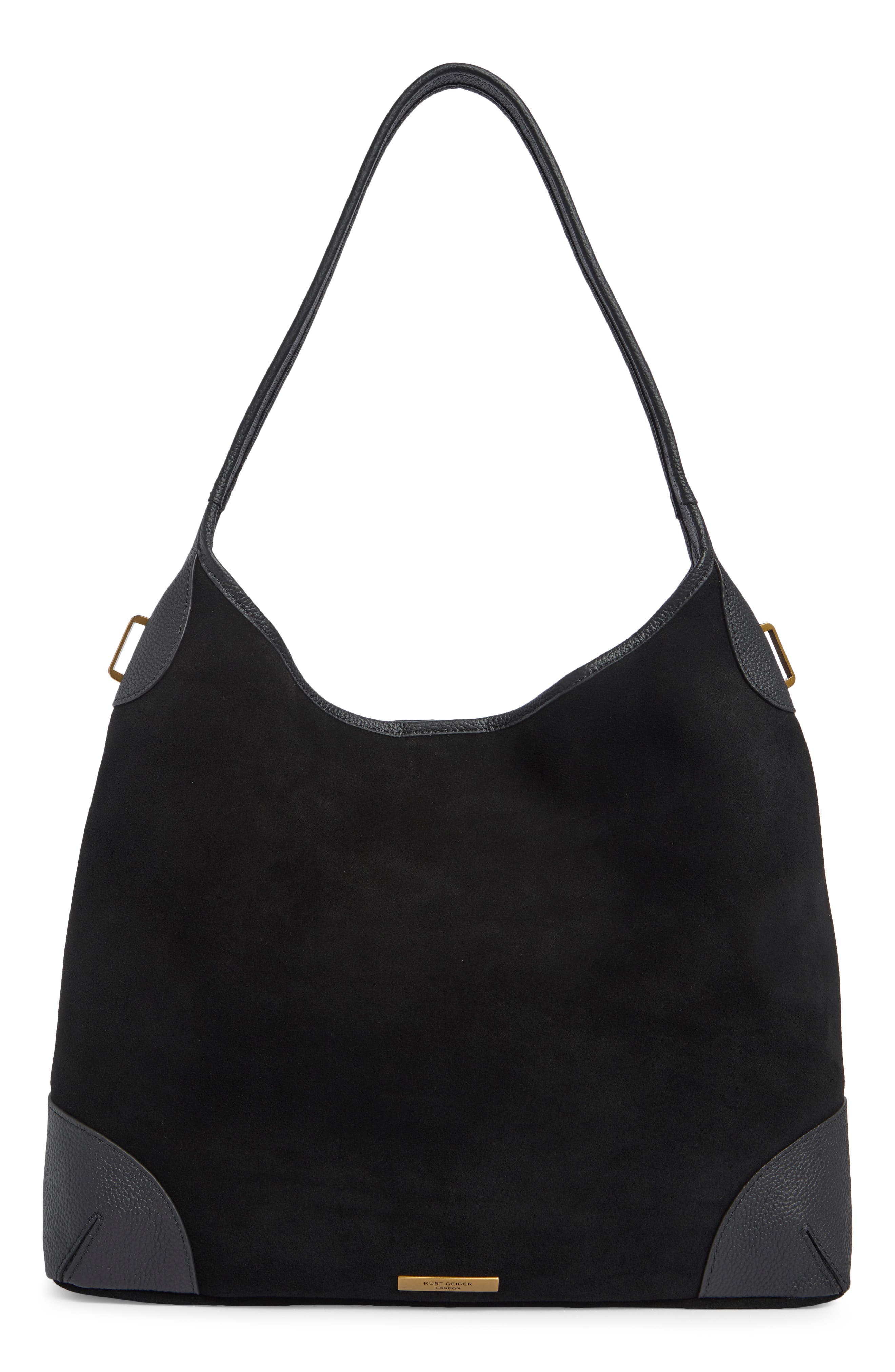 Balham Slouch Large Leather Hobo, Alternate, color, BLACK