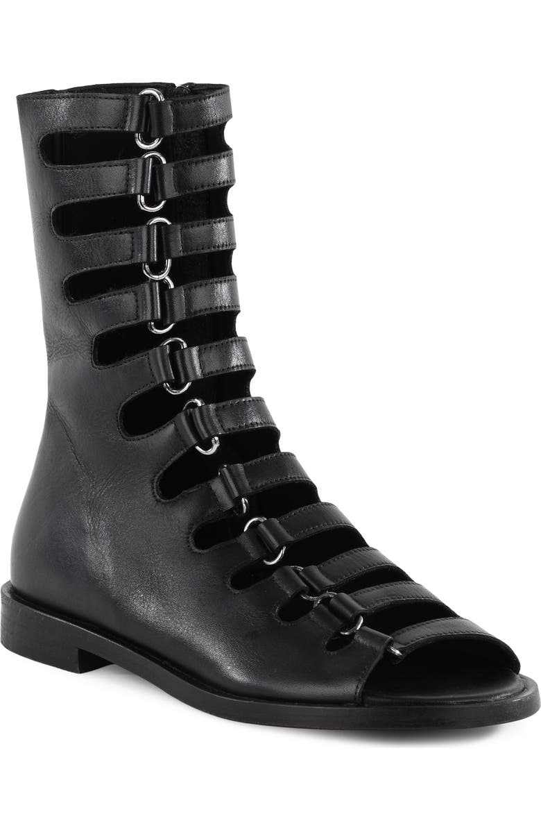 Seychelles Mainstage Strappy Buckle Boot, Main, color, Black
