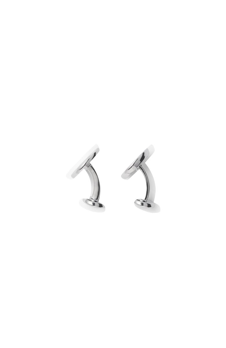Burberry EKD Stamp Cufflinks, Alternate, color, Silver