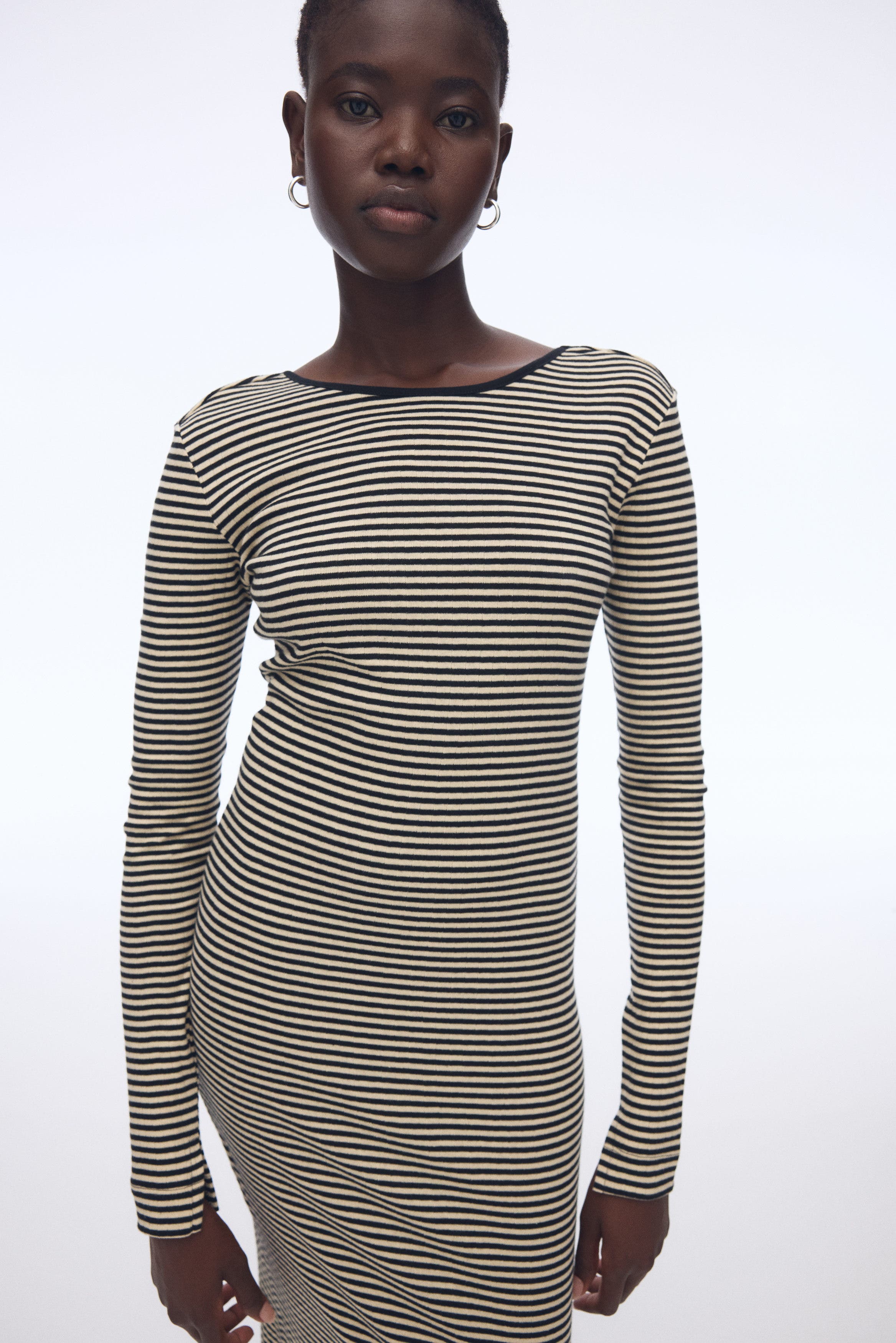 Ribbed Scoop-back Dress - image 2
