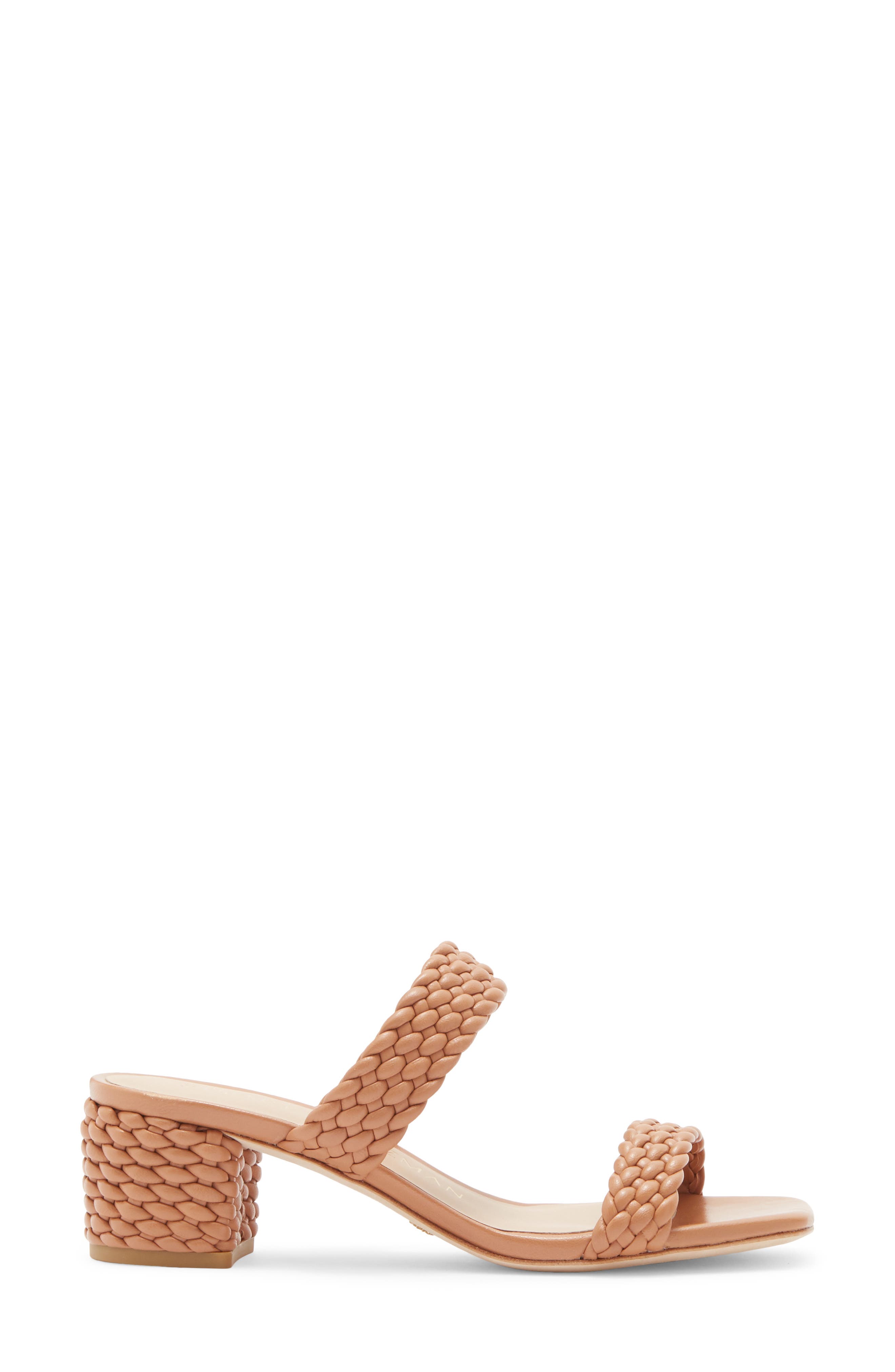 Stuart Weitzman Alena Waikiki Block Sandal, Alternate, color, Tan