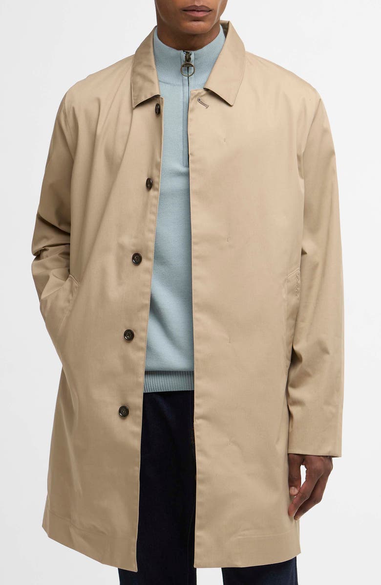 Barbour Rokig Waterproof Car Coat, Main, color, Washed Stone/ Highland Lake