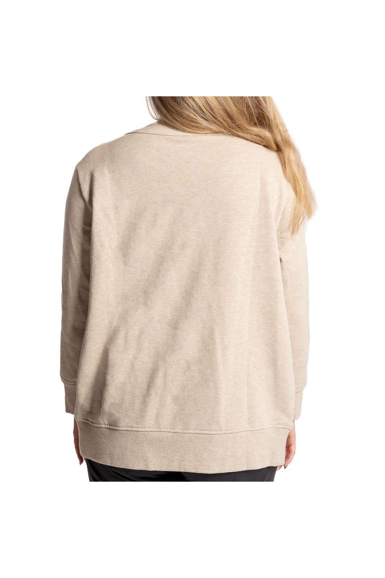 Women's Lusso  Natural Los Angeles Dodgers Malibu Full-Button Cardigan, Alternate, color, Natural