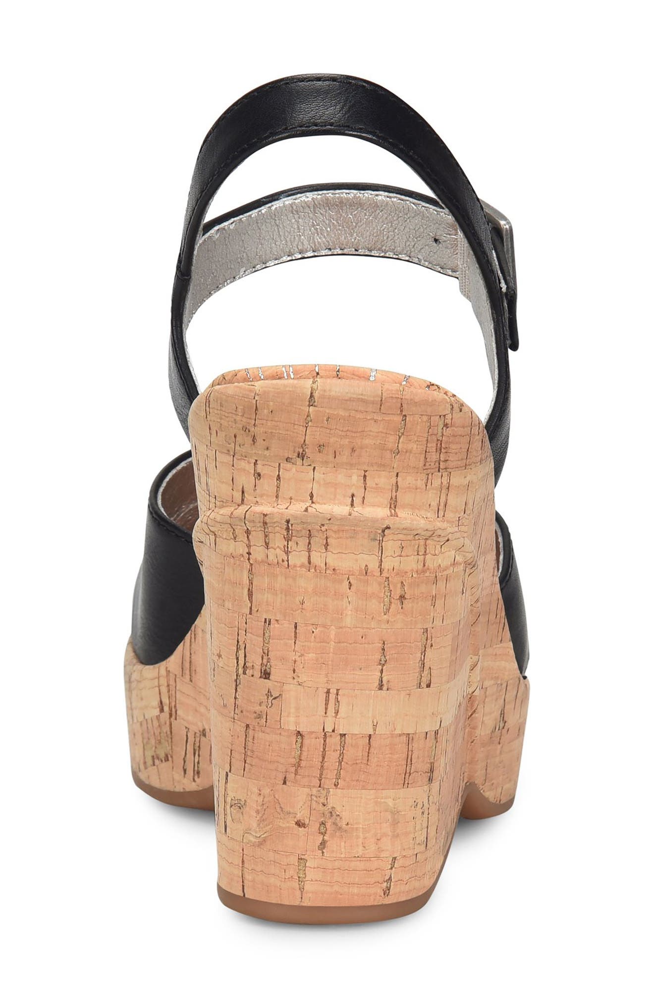 KORKS Babette II Wedge Sandal, Alternate, color, Black