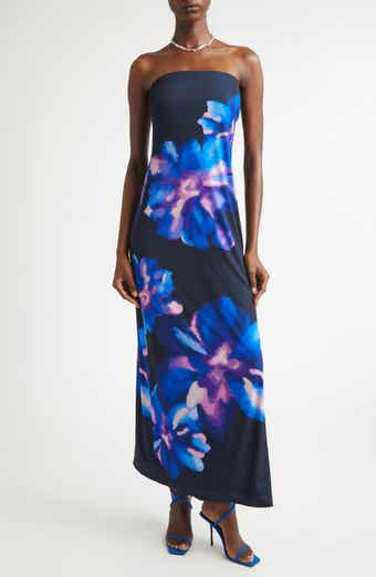 Nora Floral Strapless Maxi Dress