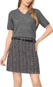 Halogen® Short Sleeve V-Neck Sweater