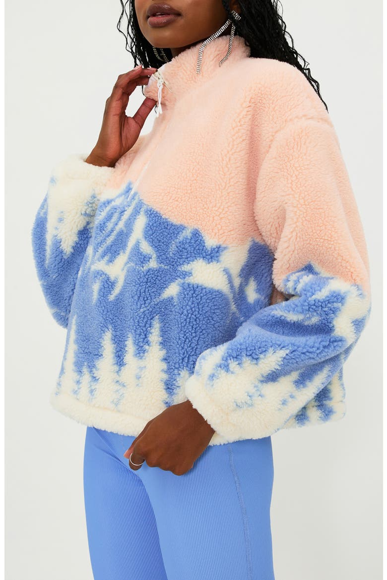 Leona High Pile Fleece Half Zip Pullover, Alternate, color, SHEEP