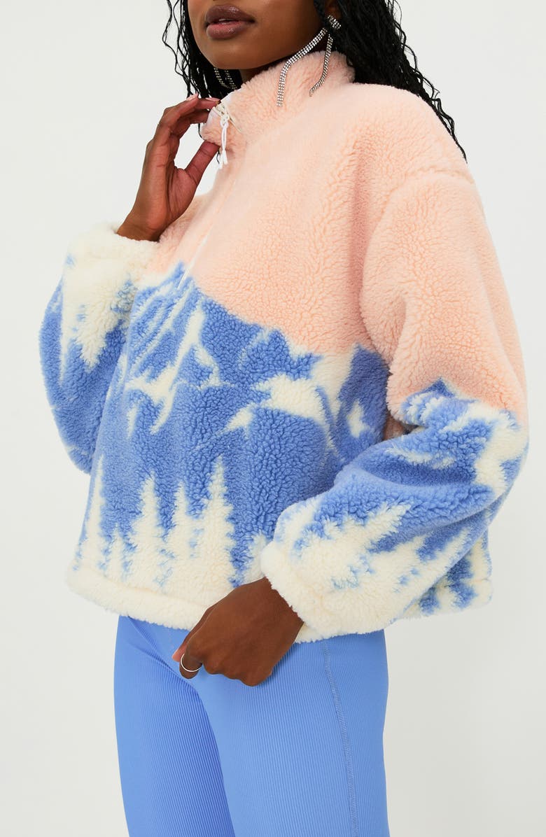 Beach Riot Leona High Pile Fleece Half Zip Pullover, Alternate, color,