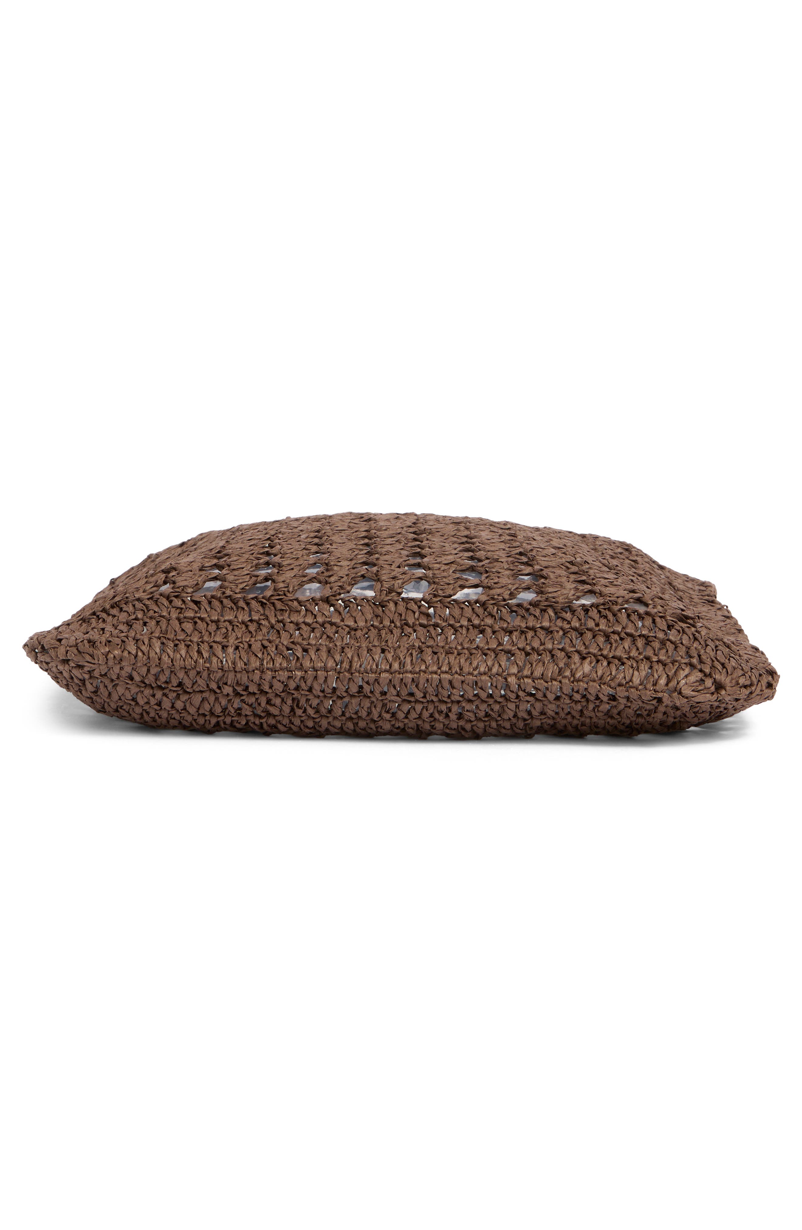 Straw Tote Bag, Alternate, color, CHOCOLATE