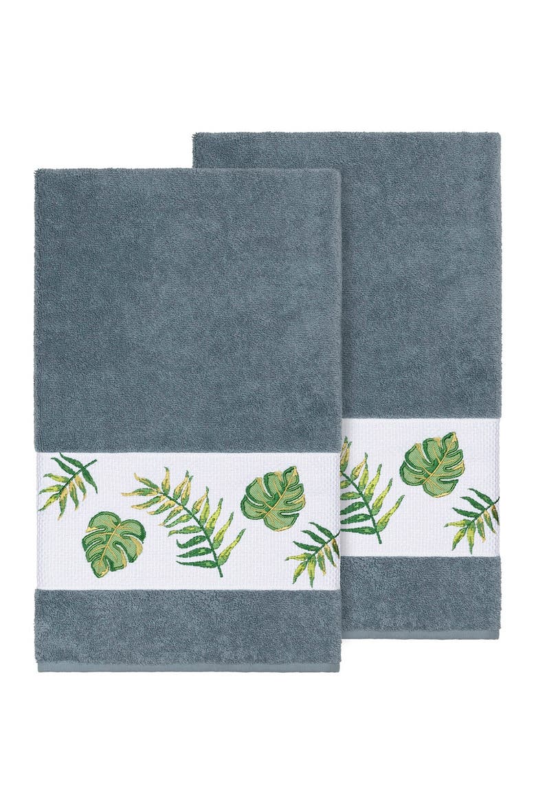 Zoe Embellished Bath Towel - Set of 2 - Teal, Main, color, TEAL