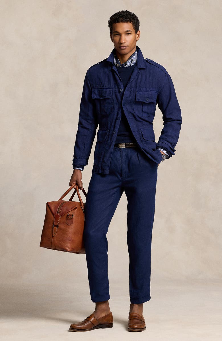 Polo Ralph Lauren Slim Tapered Linen Pants, Alternate, color,