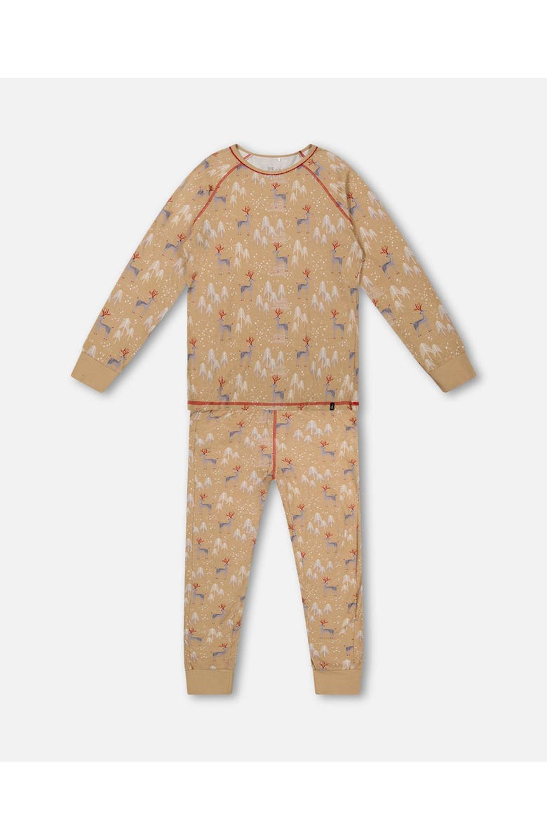 Deux par Deux Women's Two Piece Family Christmas Pajama Set, Main, color,