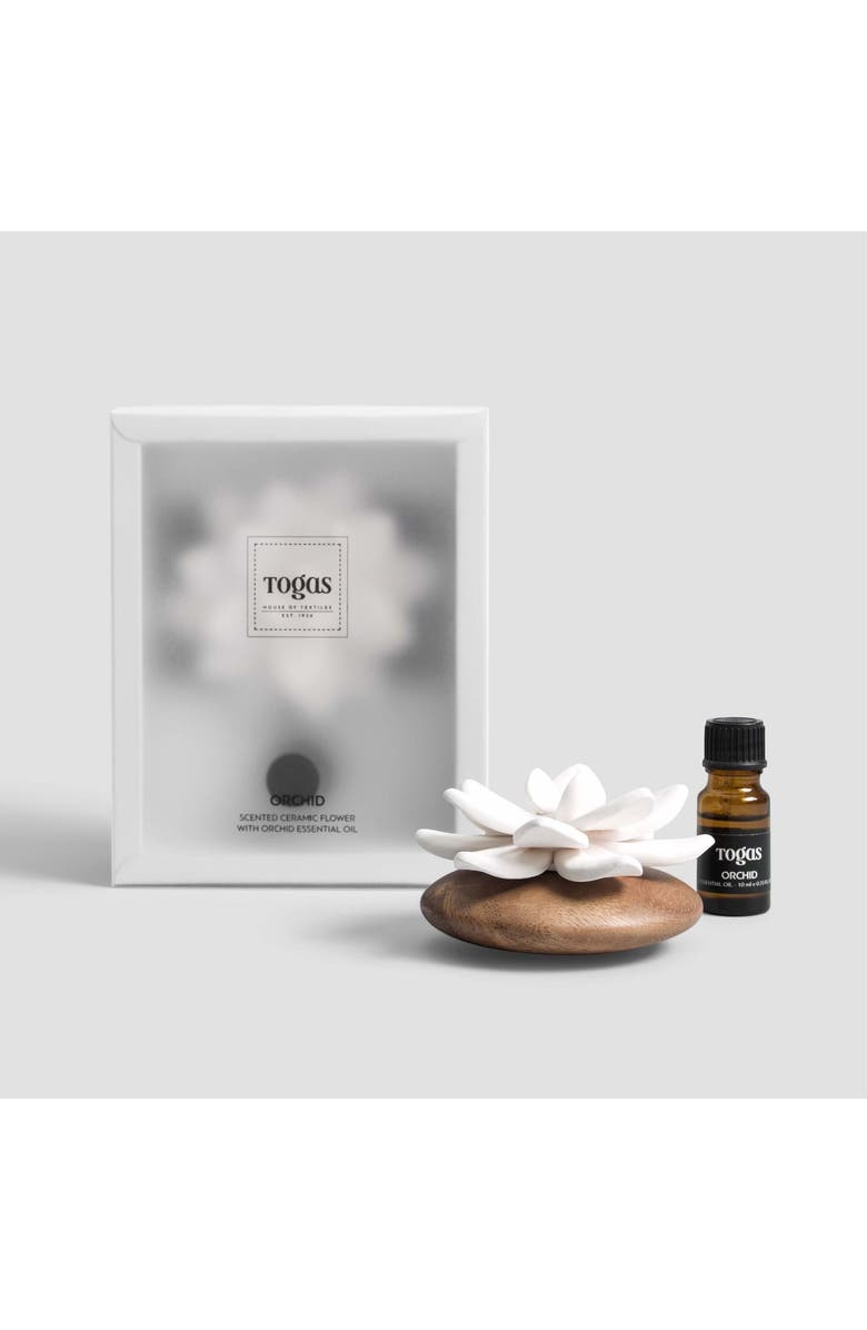 Togas Summer Orchid Ceramic Sachet, Main, color, White