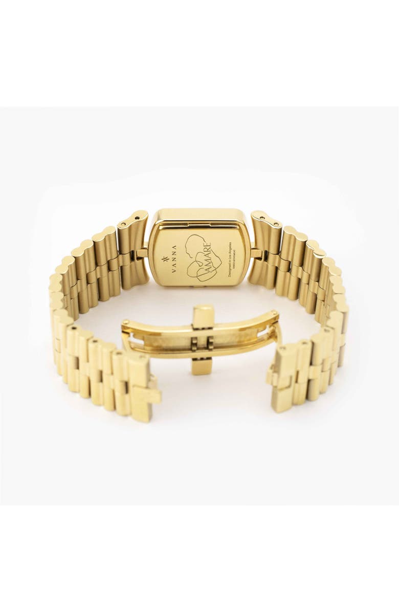 VANNA Amare Gemstone Watch, Alternate, color, Black Sandstone-Gold