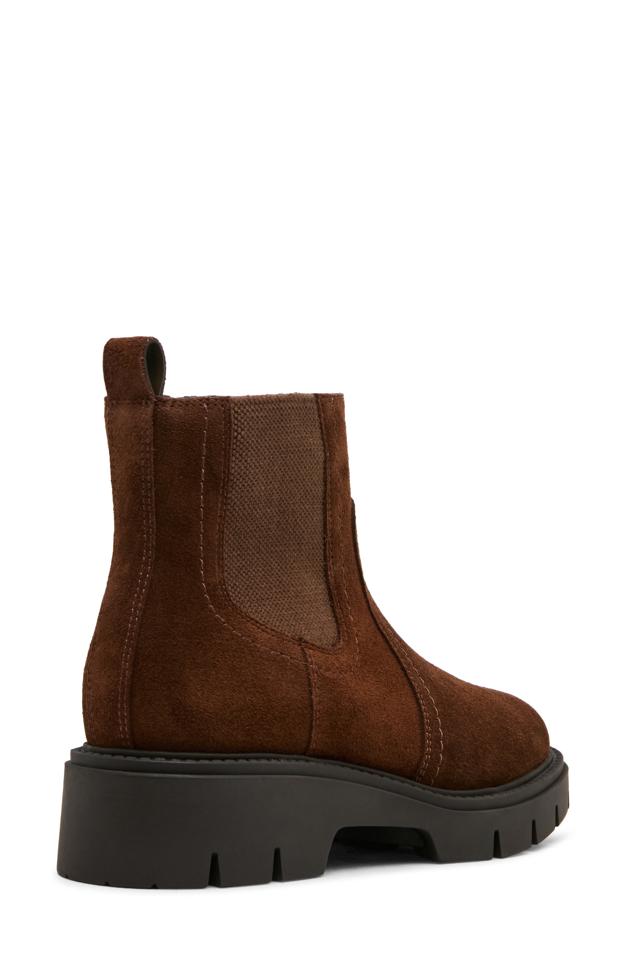 Karla Waterproof Chelsea Boot, Alternate, color, CHOCOLATE SUEDE