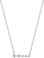 Bony Levy Audrey 18K White Gold Graduated Diamond Bar Pendant Necklace