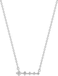 Bony Levy Audrey 18K White Gold Graduated Diamond Bar Pendant Necklace