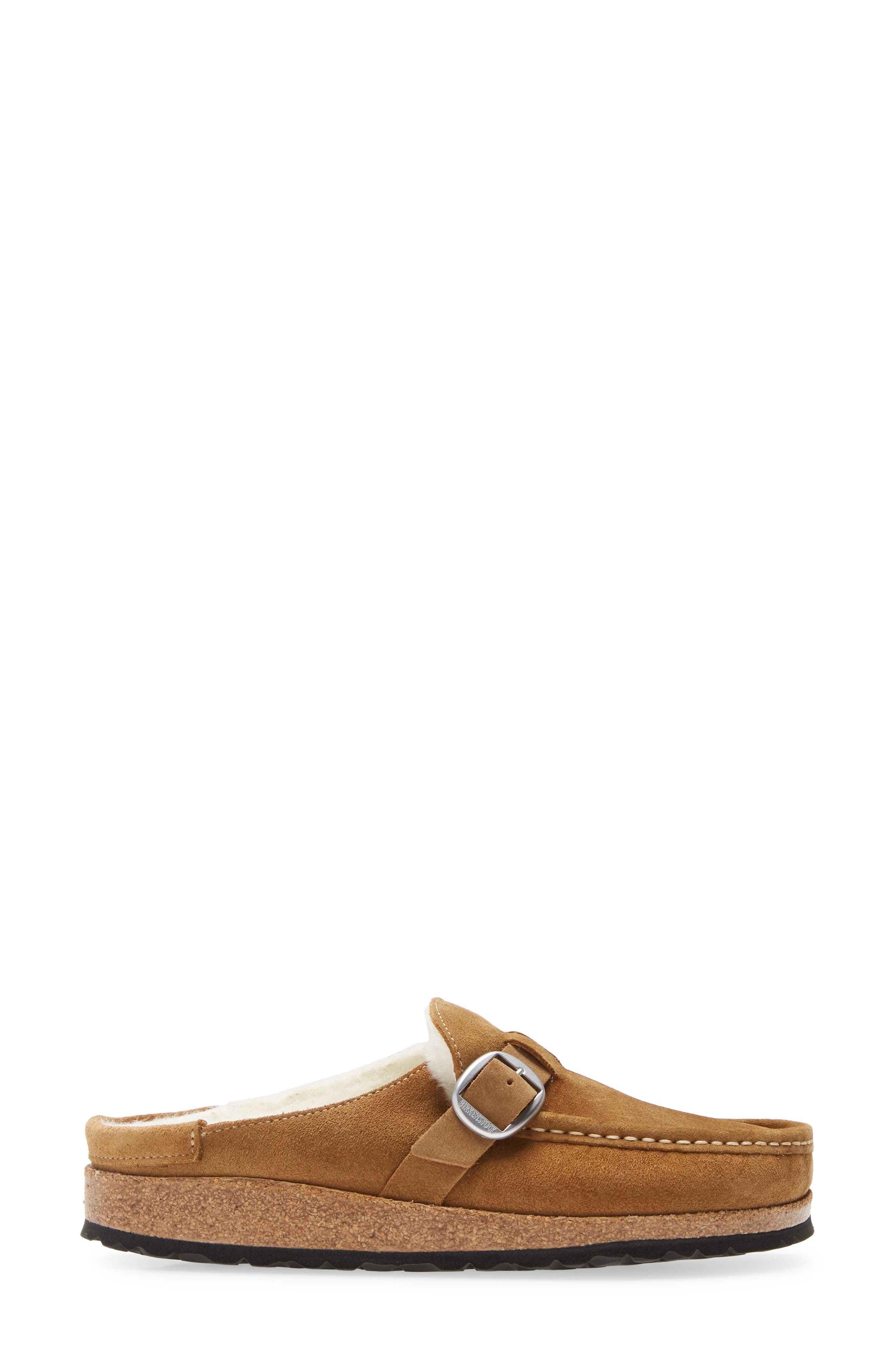 Birkenstock Buckley Genuine Shearling Mule, Alternate, color, Brown