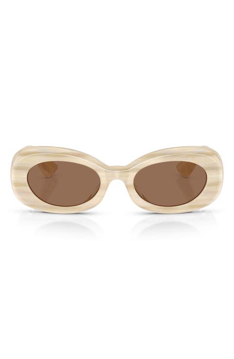 x KHAITE 51mm Oval Sunglasses