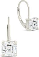 Sterling Forever Princess Cut Cubic Zirconia Lever-Back Earrings