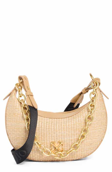 Off-White Hemisphere Woven Hobo Bag