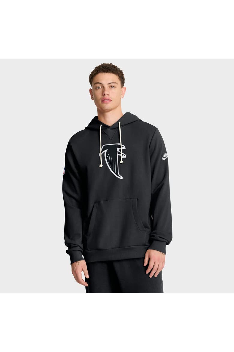 Men's Nike Black Atlanta Falcons Sideline Offensive Set Play Performance Pullover Hoodie, Main, color, Black