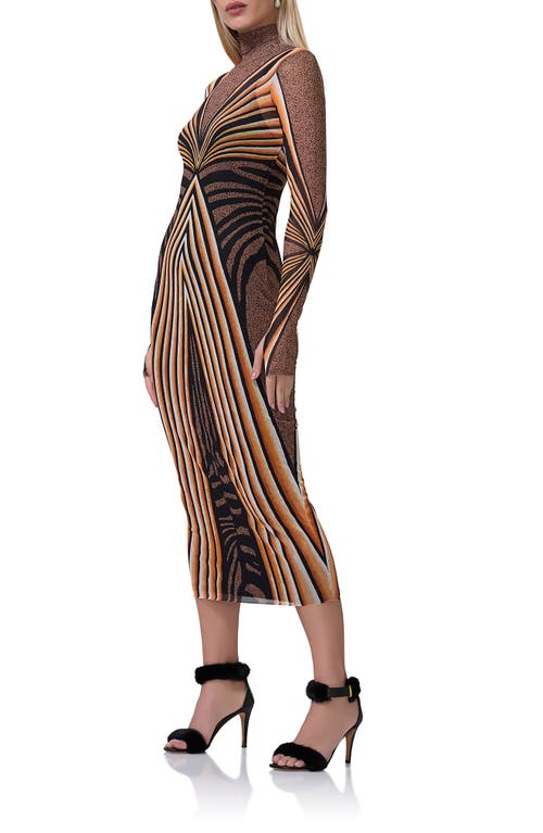 Shop Afrm Shailene Turtleneck Long Sleeve Mesh Dress
