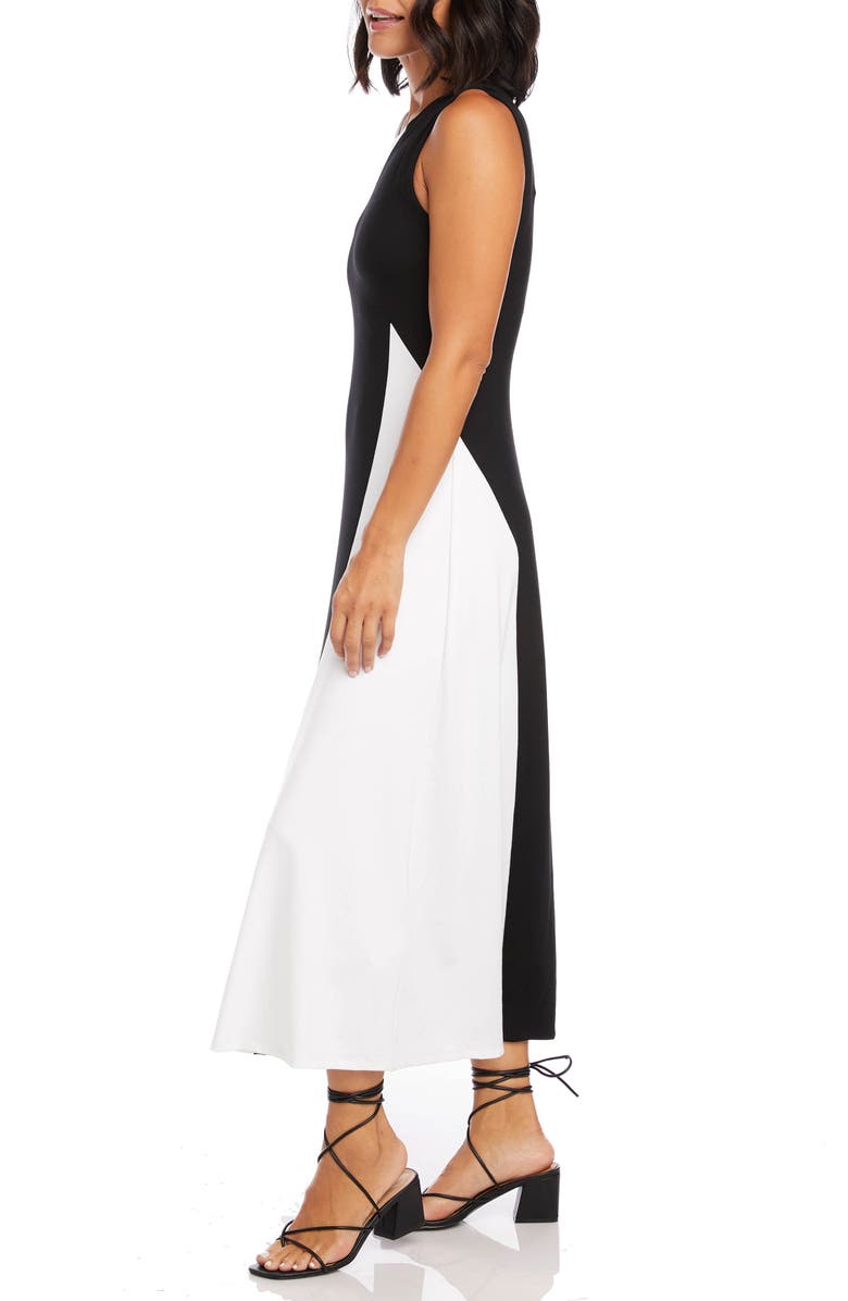 Karen Kane Sleeveless Colorblock Midi Dress, Alternate, color,