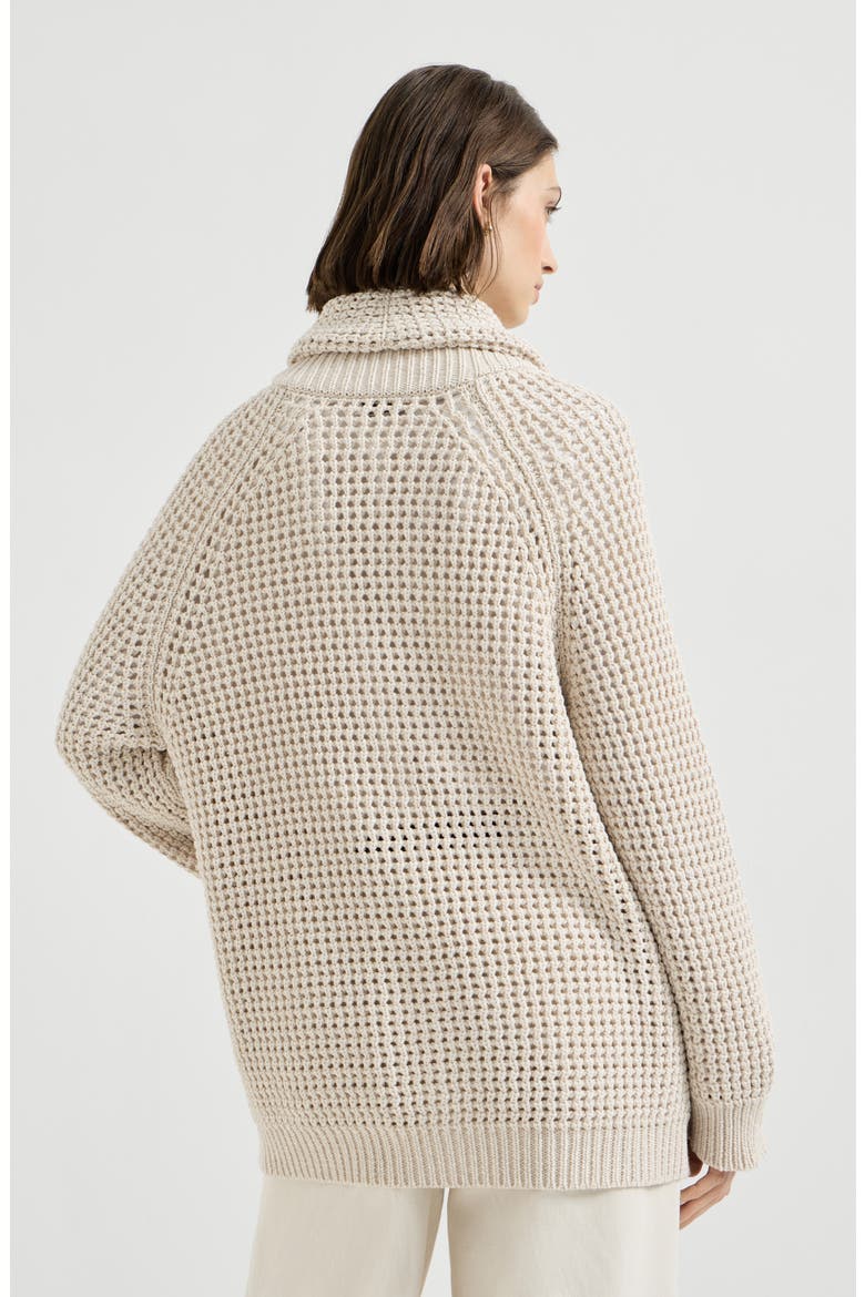 Net cardigan, Alternate, color, Oat