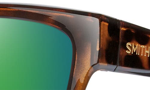 Smith 56mm Chromapop™ Polarized Square Sunglasses In Tortoise/glass Green