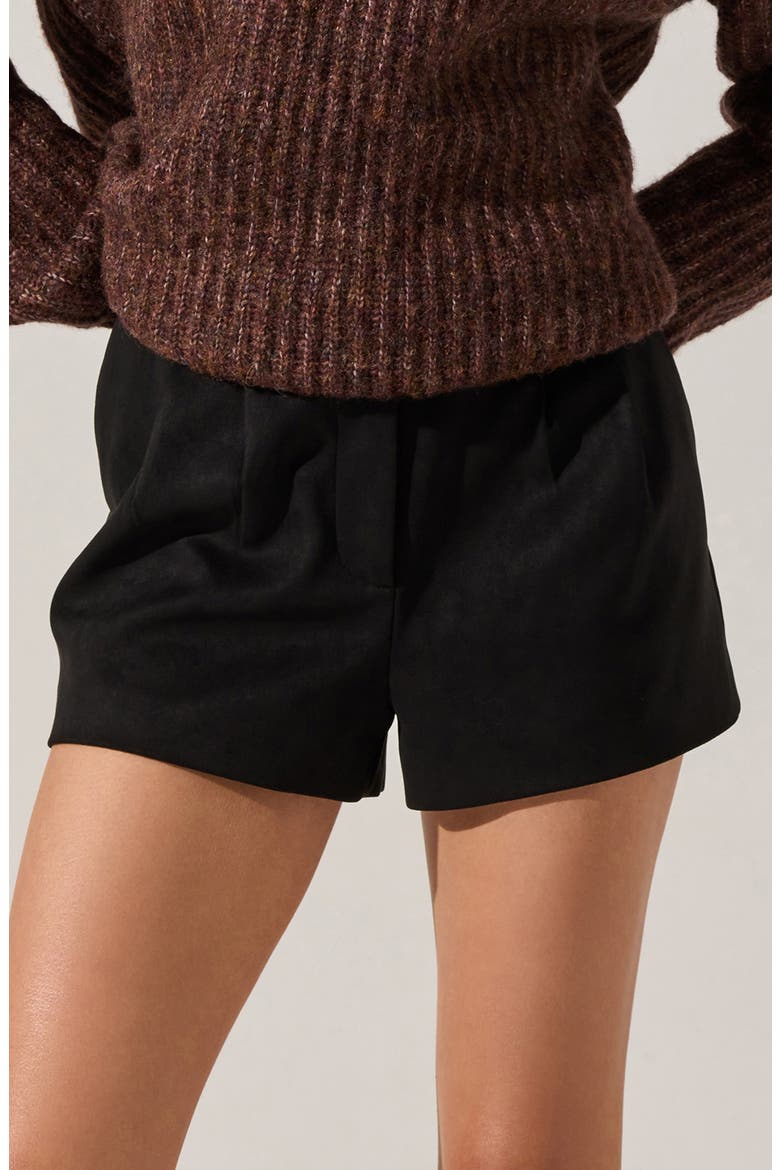 Jude Faux Suede Shorts, Alternate, color, BLACK