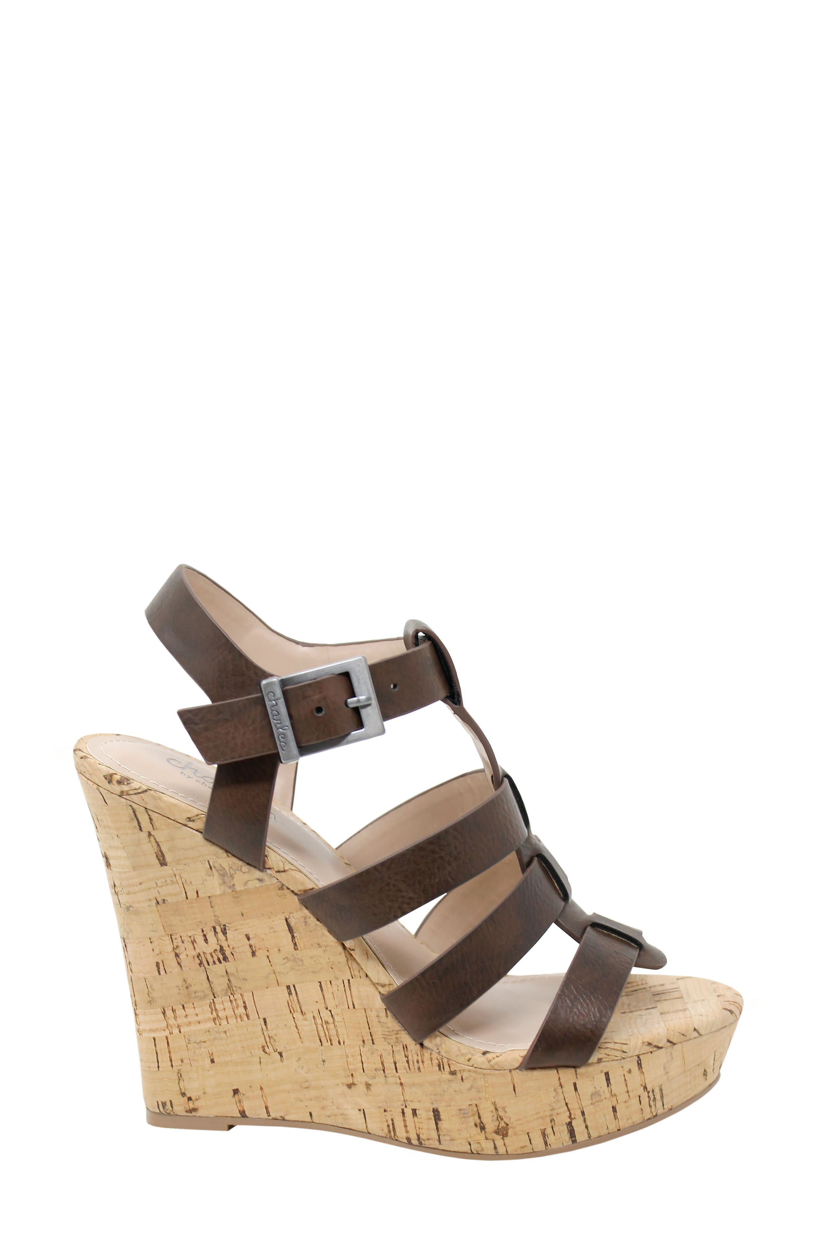 Arbor Wedge Sandal, Alternate, color, DK BROWN FAUX LEATHER