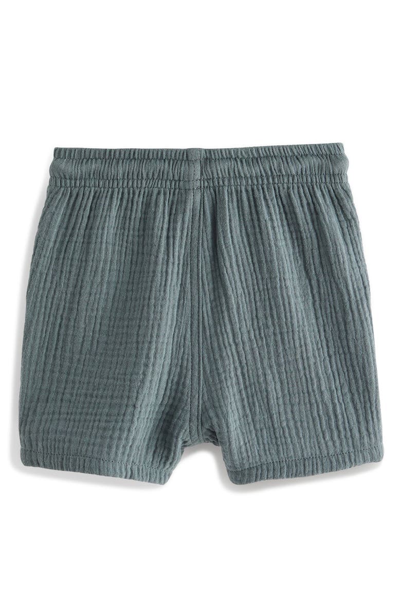 NEXT Kids' Cotton Gauze Drawstring Shorts, Alternate, color, Blue