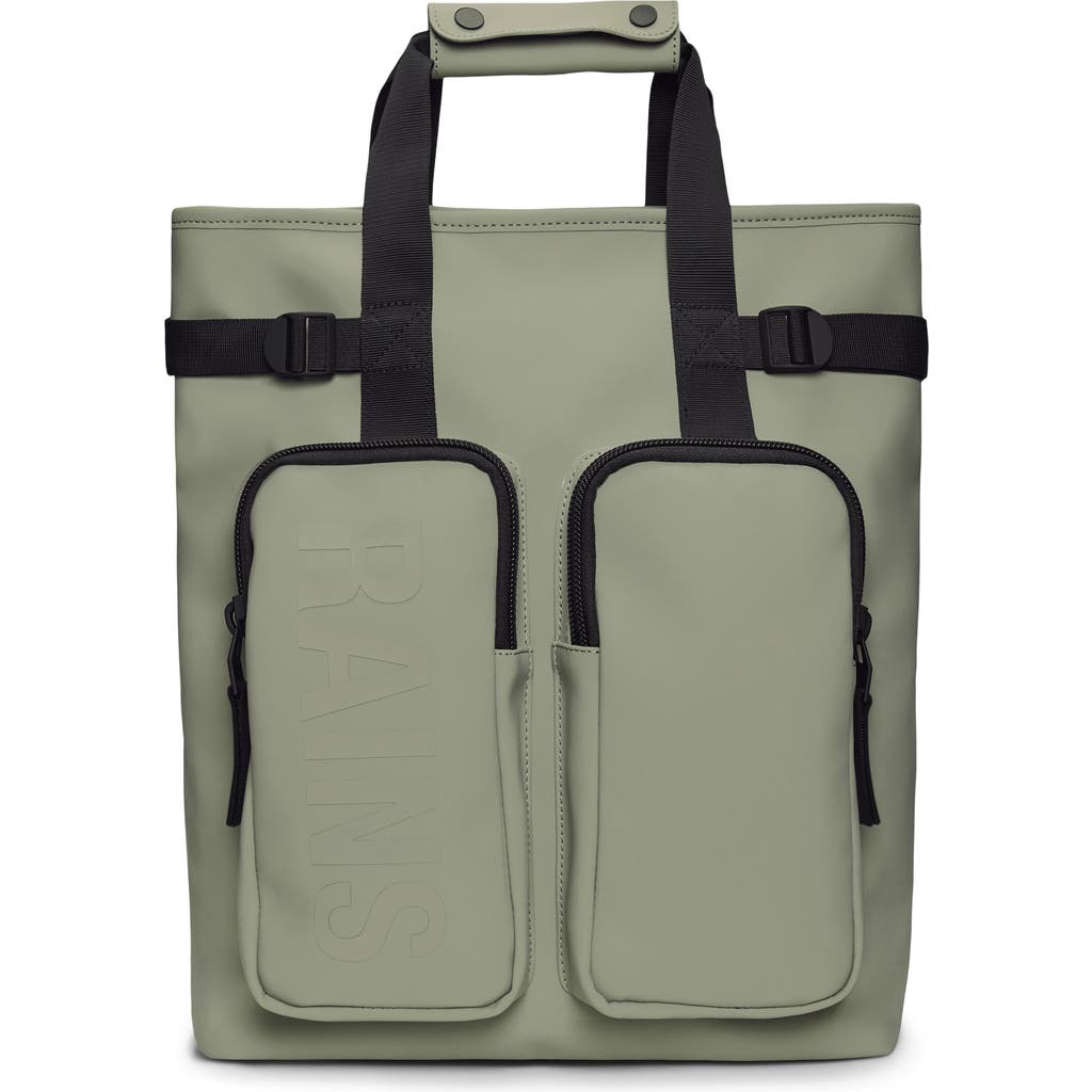 Rains Texel Waterproof Tote Backpack In Sand