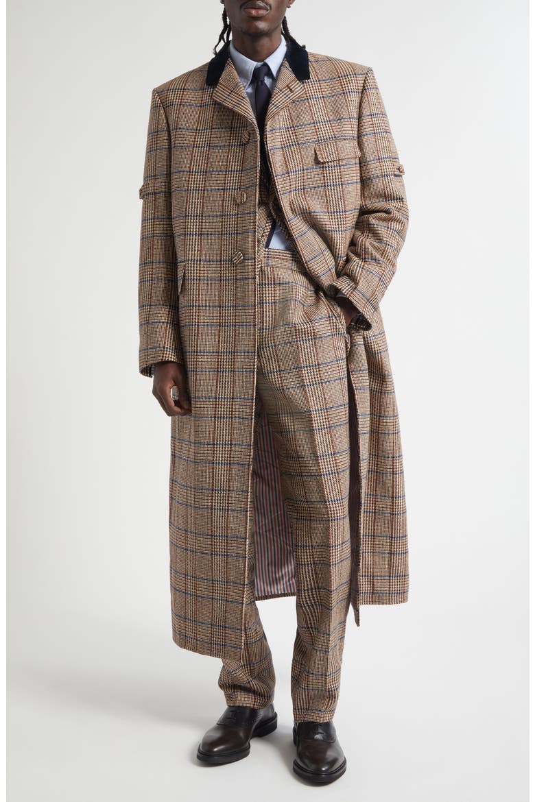 Classic Fit Hunting Tweed Backstrap Trousers, Alternate, color, DARK BROWN