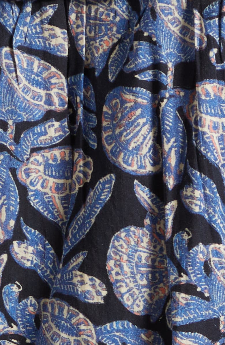 Ulla Johnson Elvie Floral Frill Collar Puff Sleeve Top, Alternate, color, Zinnia