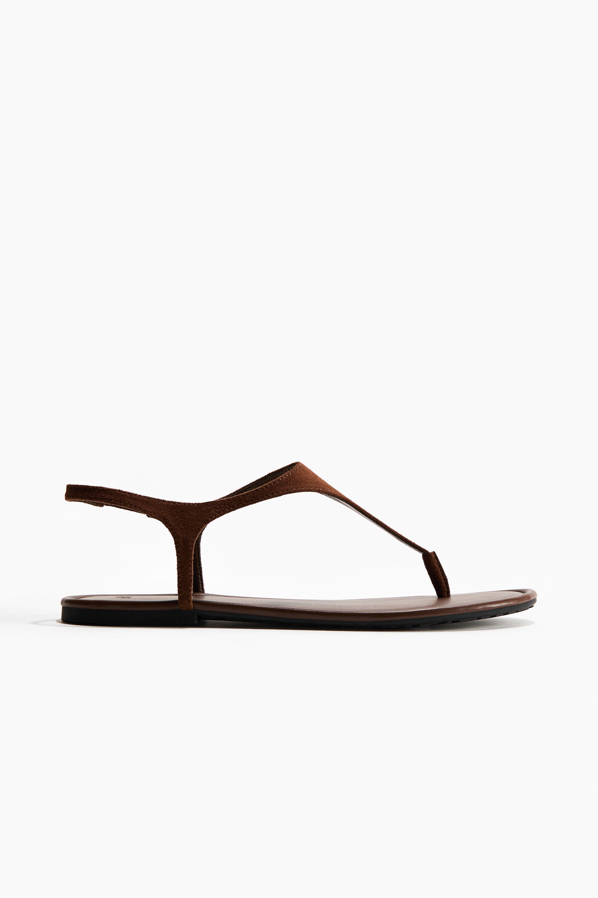 H&M Sandals, Main, color, Dark Brown