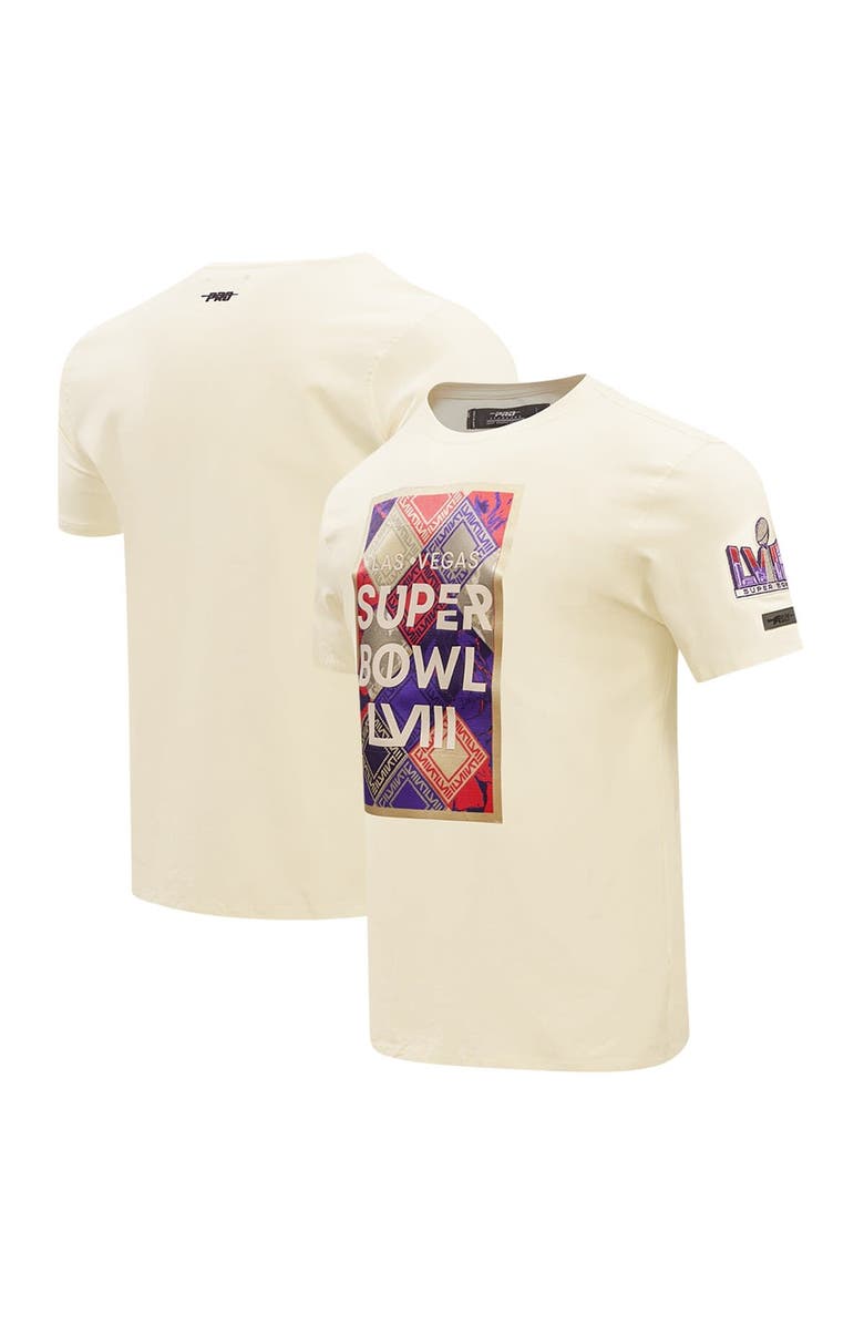 PRO STANDARD Men's Pro Standard Cream Super Bowl LVIII Box Logo SJ T-Shirt, Main, color,