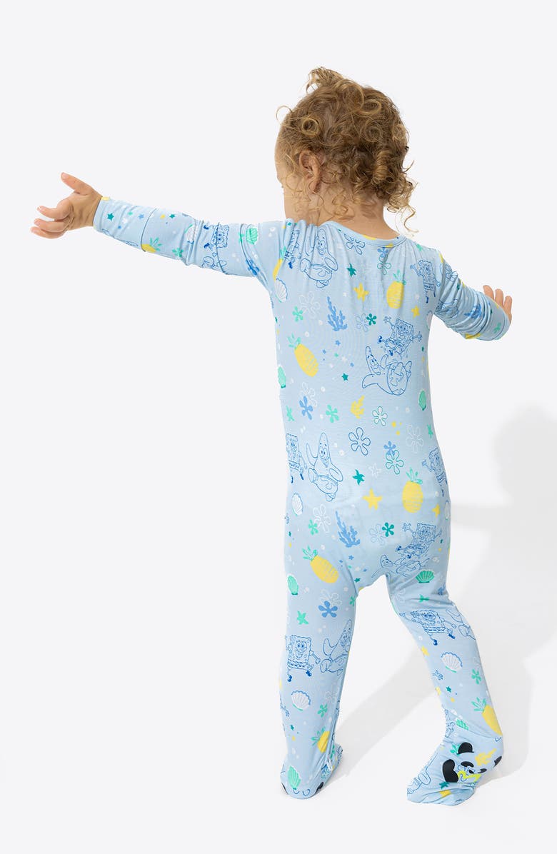 Bellabu Bear x SpongeBob<sup>®</sup> Fun Fitted Convertible One-Piece Pajamas, Alternate, color, 