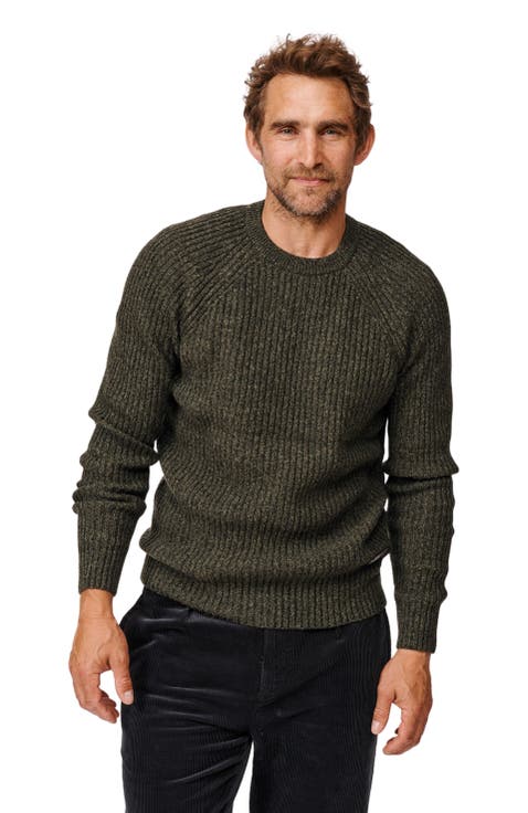 Ray Fisherman Rib Crew Neck Sweater